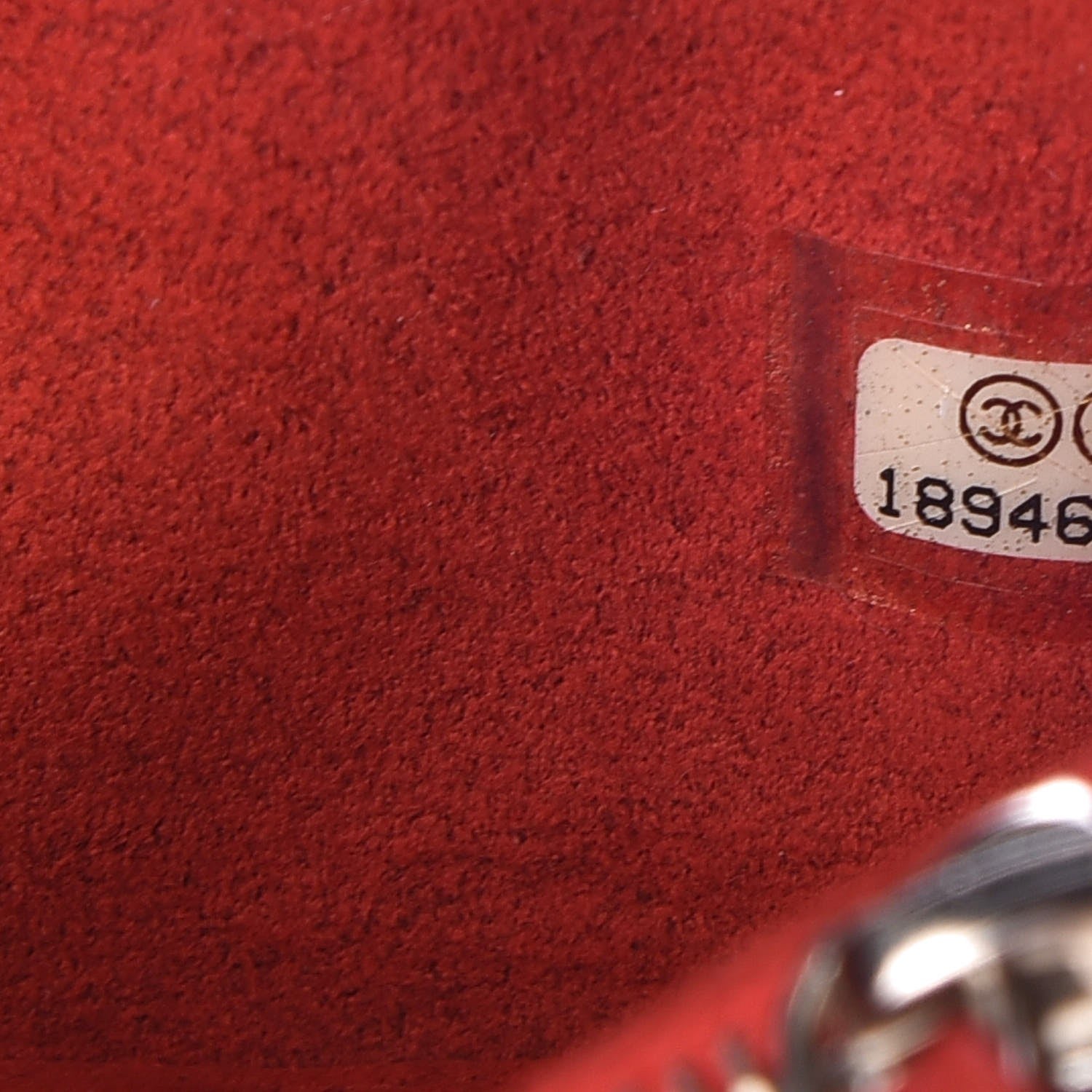 Chanel Caviar Quilted Mini Phone Holder Clutch Red 8 of 9