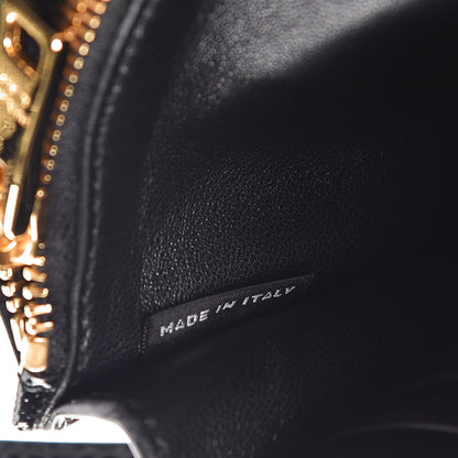 Prada Saffiano Vernice Mini Crossbody Wallet Black 6 of 8