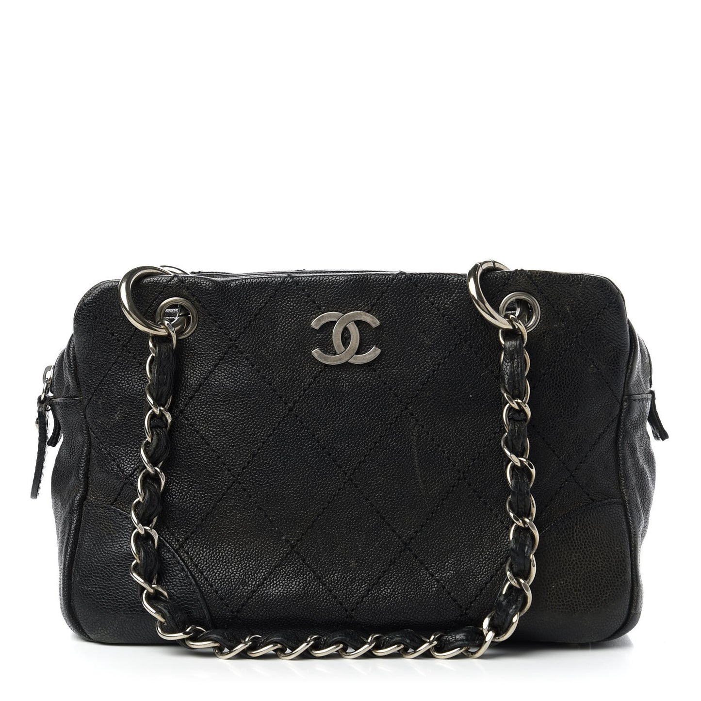 Distressed Caviar Outdoor Ligne Tote Black