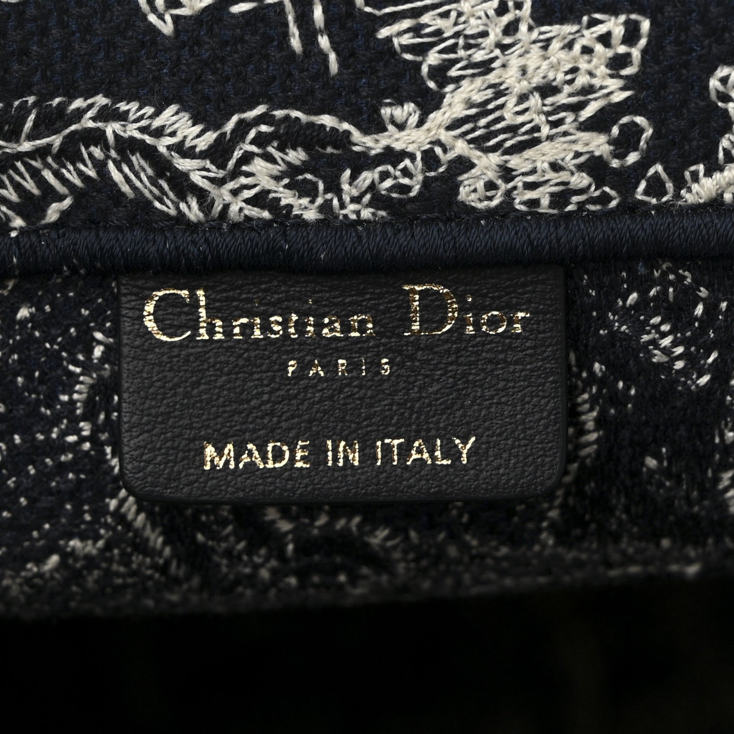 Canvas Embroidered Medium Dioriviera Toile De Jouy Reverse Book Tote Blue