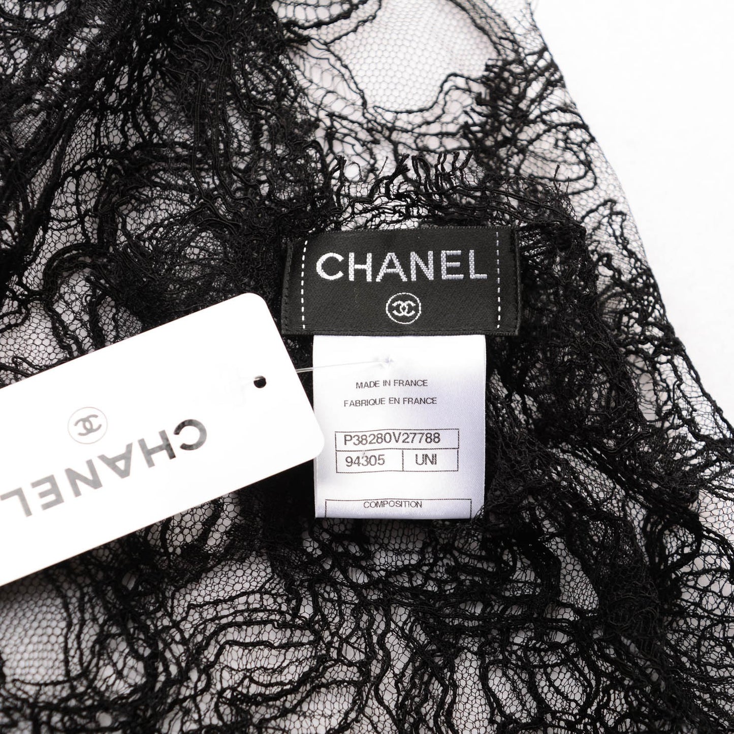 Cotton Lace Shawl Black
