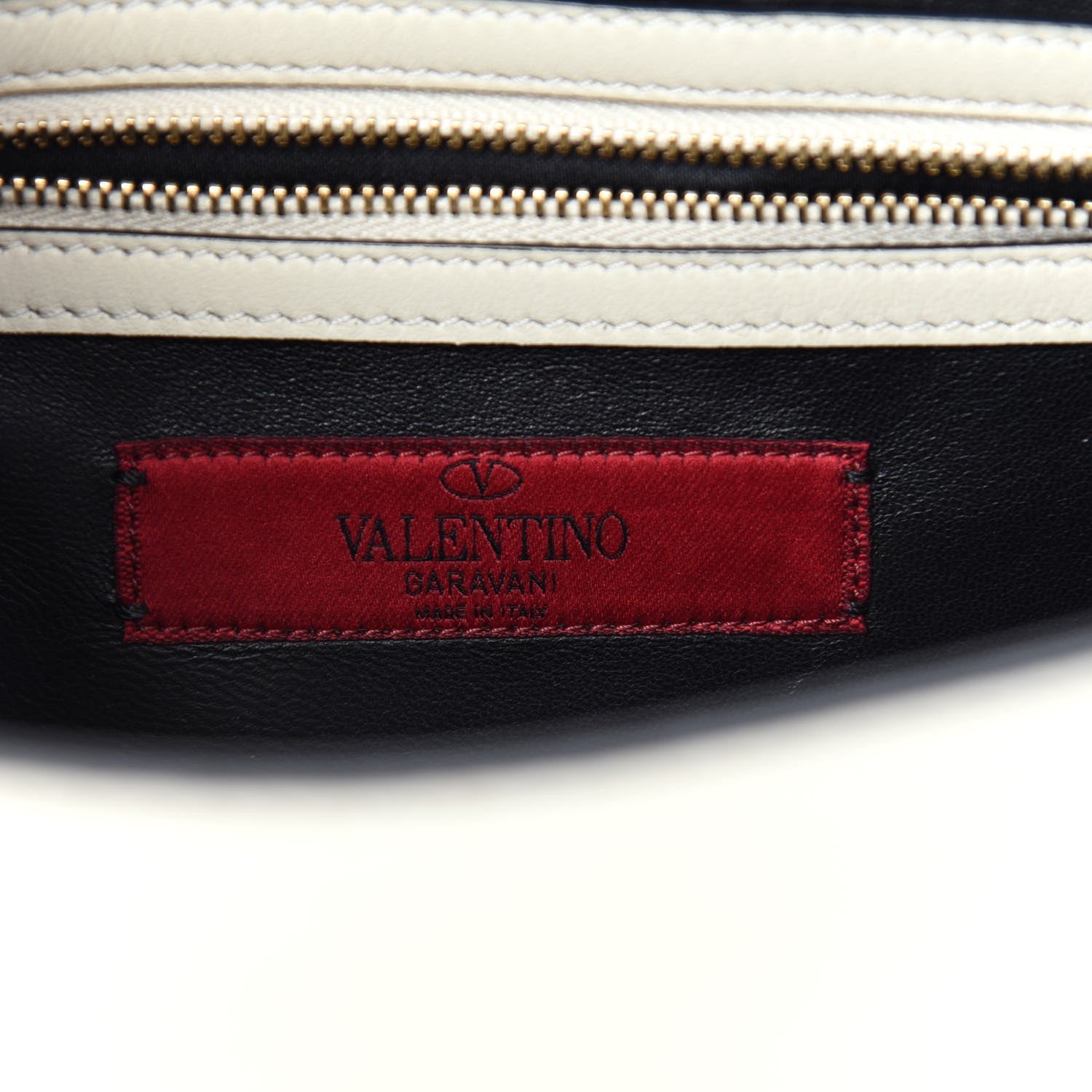 Valentino Garavani Vitello Small Glam Lock Rockstud Flap Black Light Ivory 6 of 12