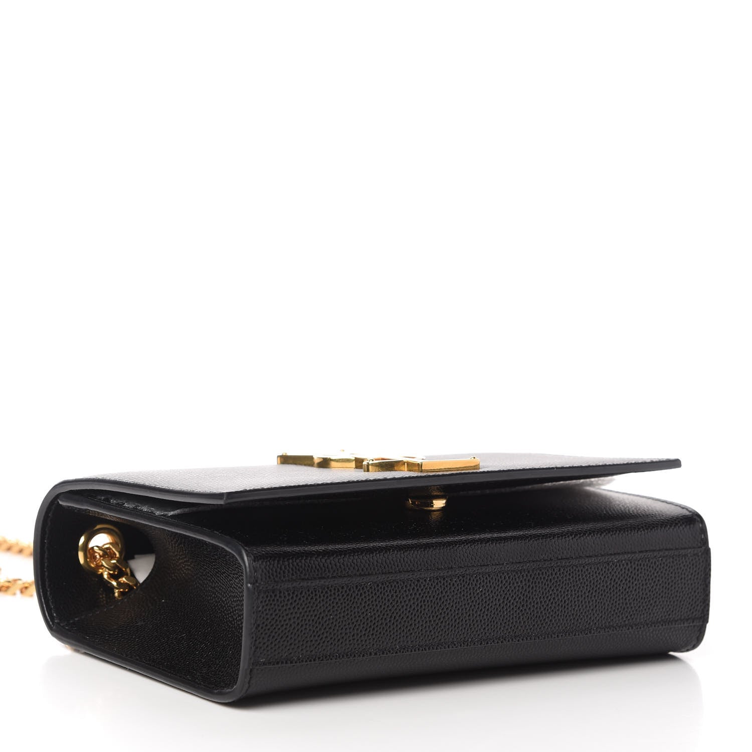 Saint Laurent Grain De Poudre Small Monogram Kate Satchel Black 4 of 10