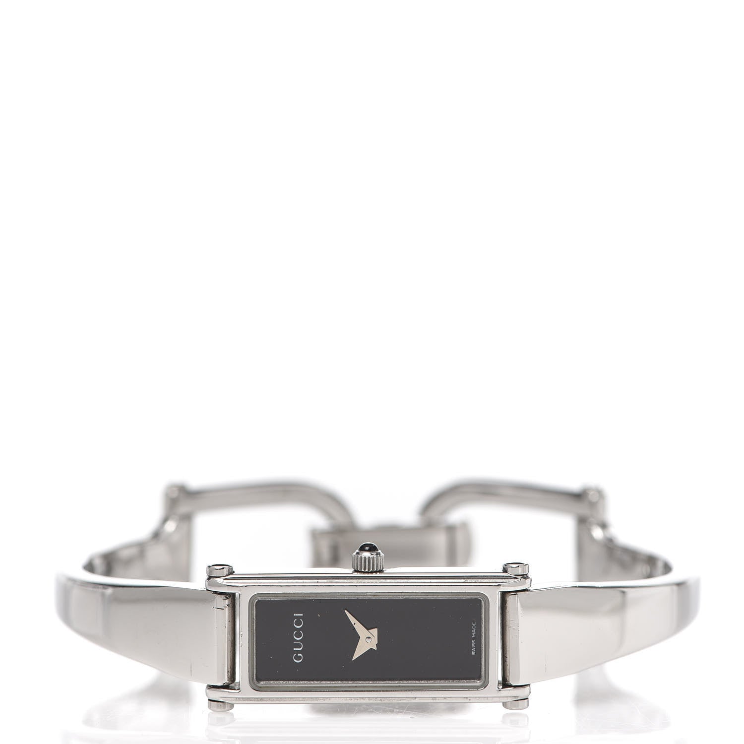Gucci Stainless Steel 12mm 1500L Horsebit Quartz Watch Black 3 of 6