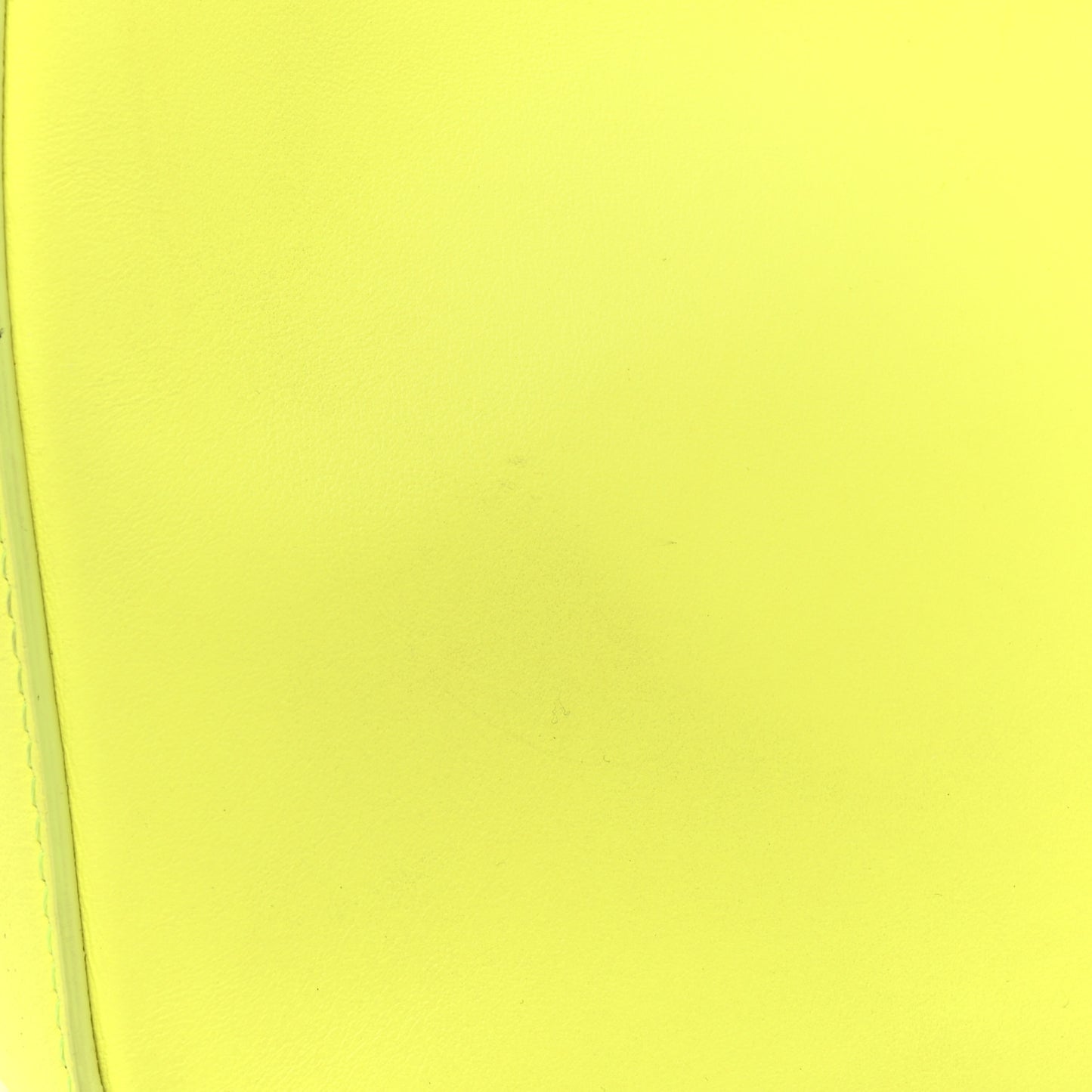 Smooth Calfskin Small Moon Cut Out Shoulder Bag Fluo Yellow