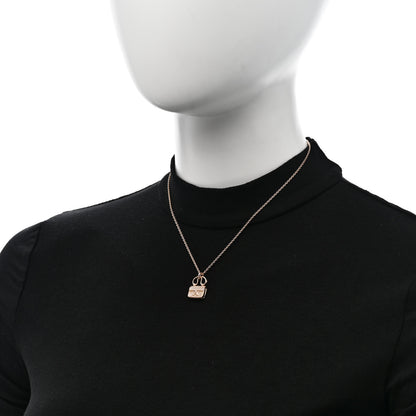 Hermes 18K Rose Gold Diamond Constance Amulette Pendant Necklace 2 of 6