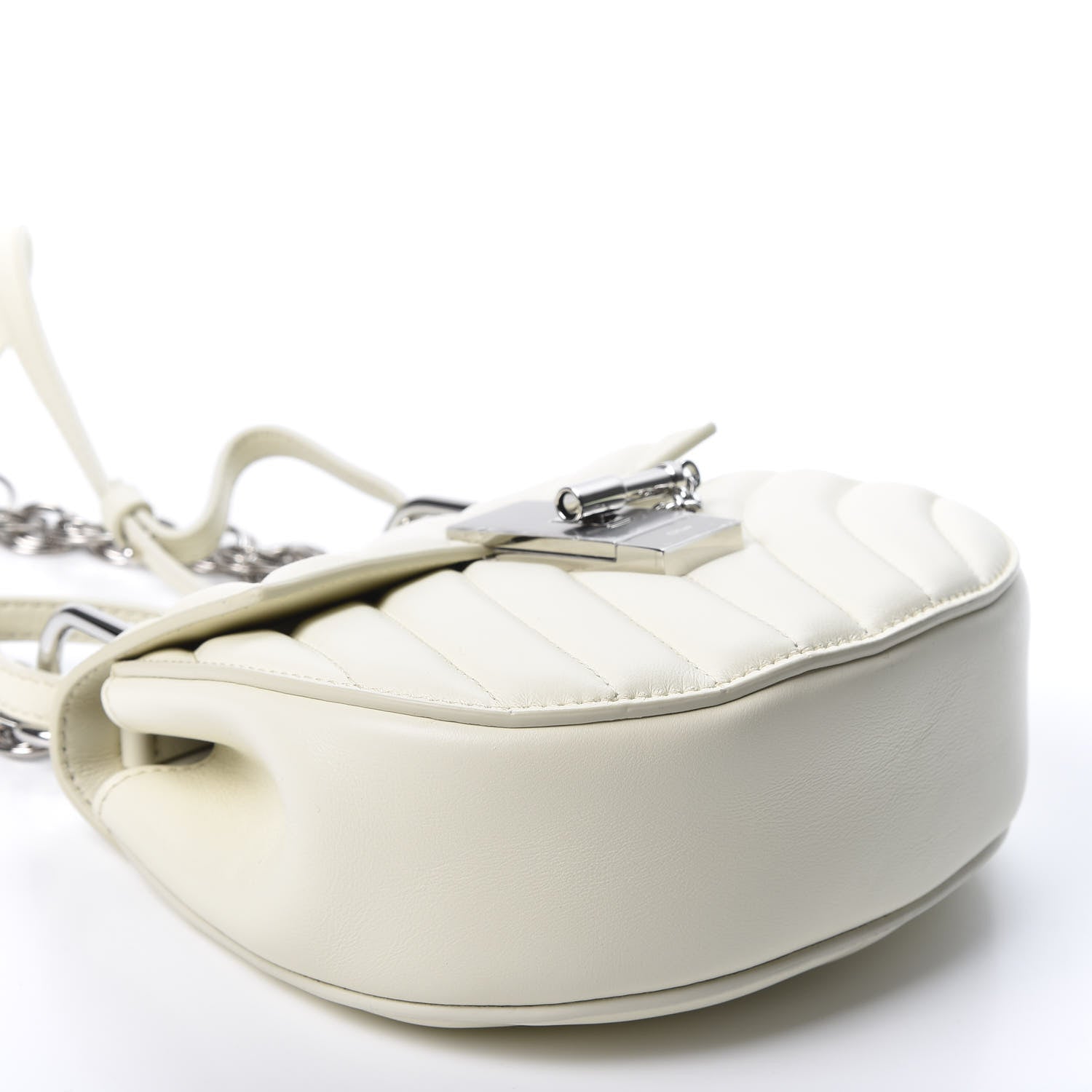 Chloe Calfskin Quilted Mini Drew Bijou Shoulder Bag Natural White 3 of 9