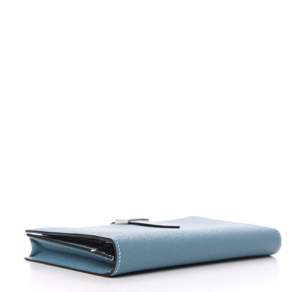 Hermes Epsom Bearn Gusset Wallet Blue Jean 3 of 6