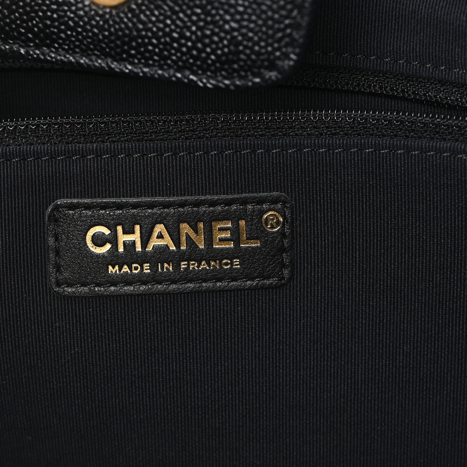 Chanel Caviar Quilted Small Trapezoid Chain Shopping Tote Black 6 of 10