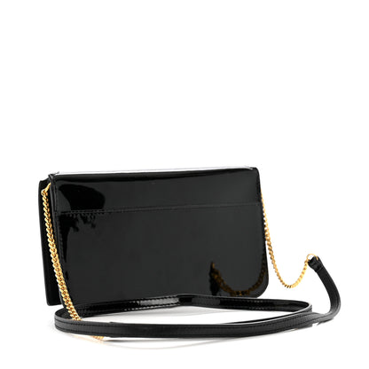 Saint Laurent Patent Monogram Phone Holder Crossbody Black 3 of 12