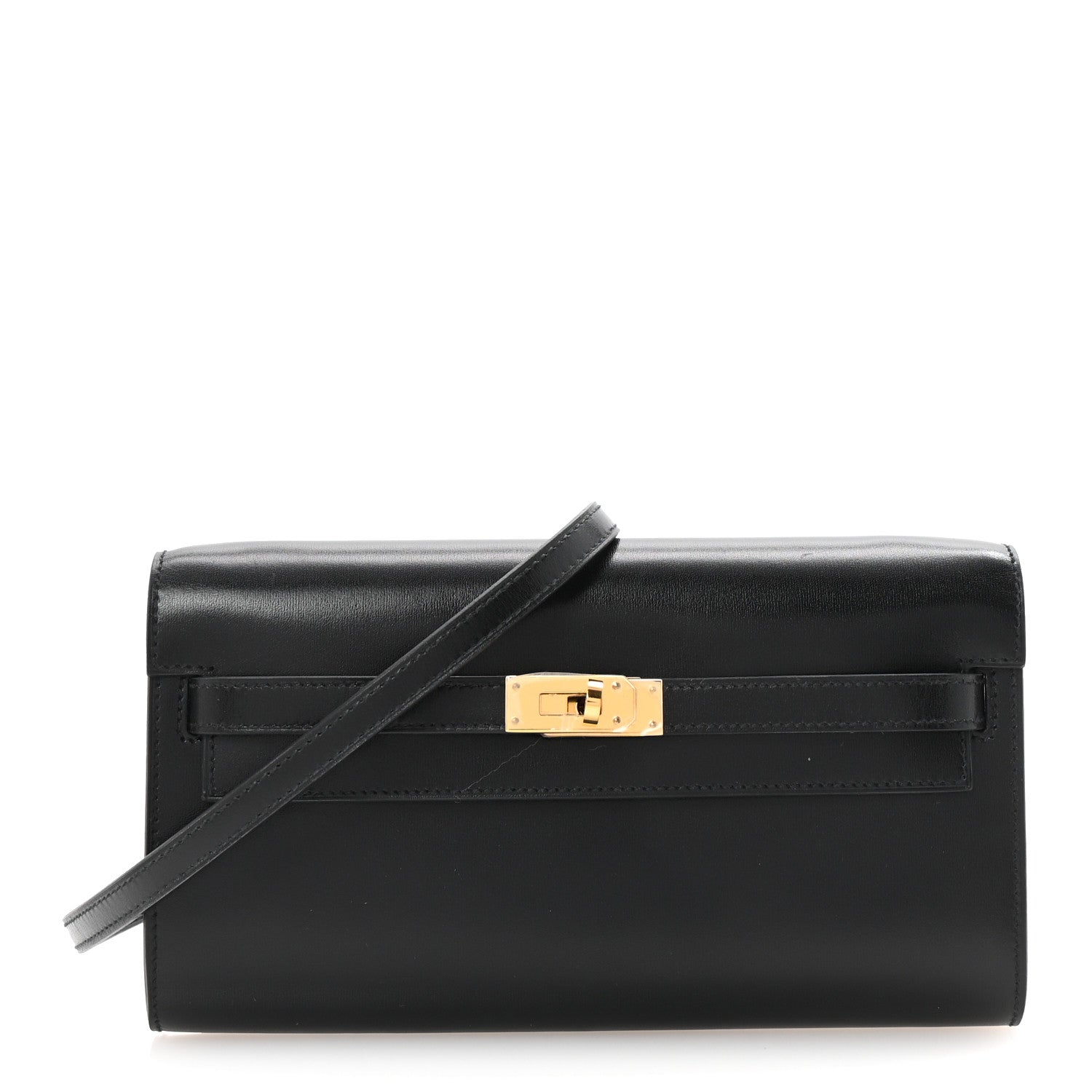 Hermes Box Kelly Wallet To Go Black 1 of 10