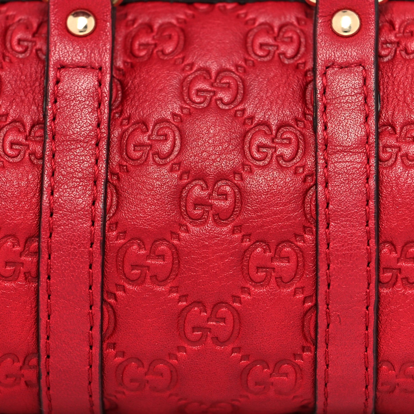 Guccissima Mini Boston Bag Charm Raspberry Red