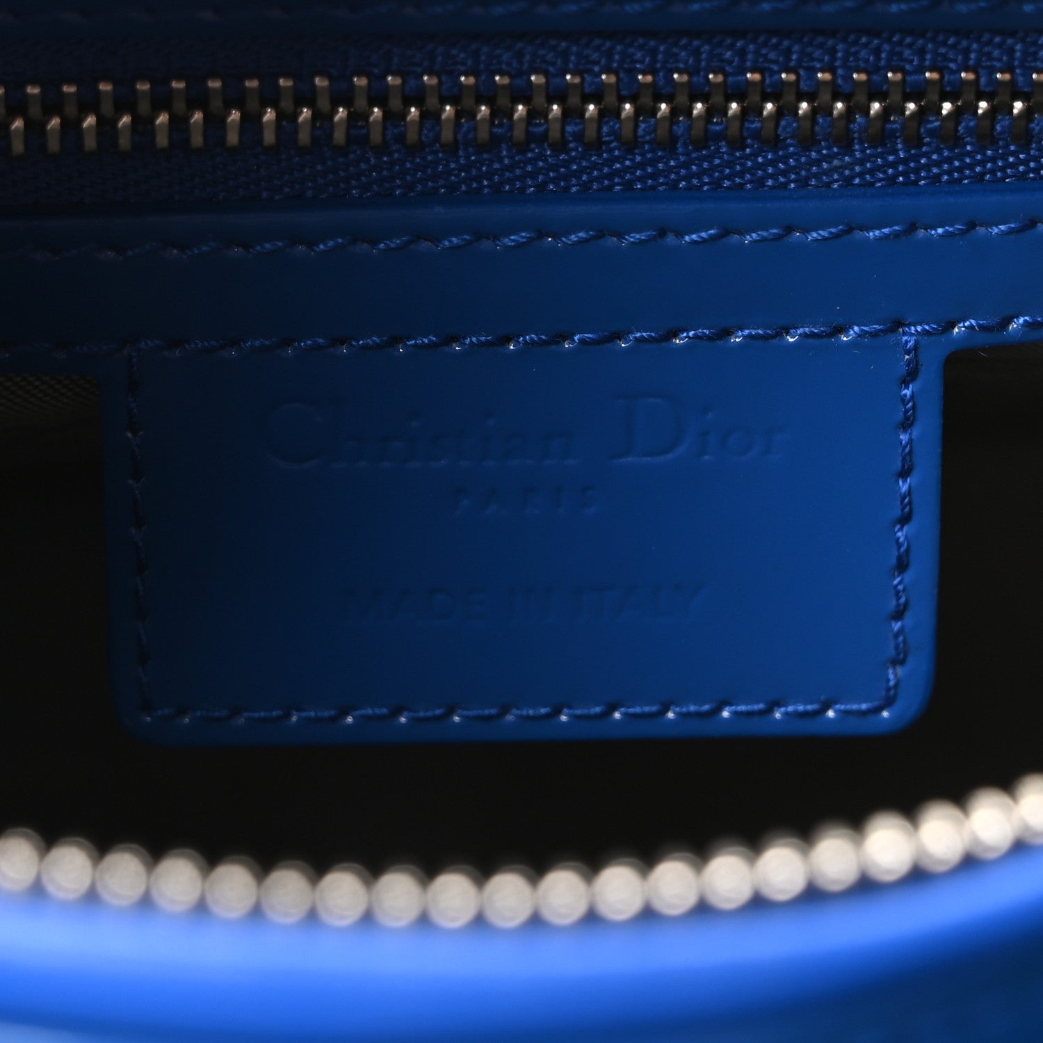 Christian Dior Patent Cannage Medium Lady Dior Blue 5 of 9