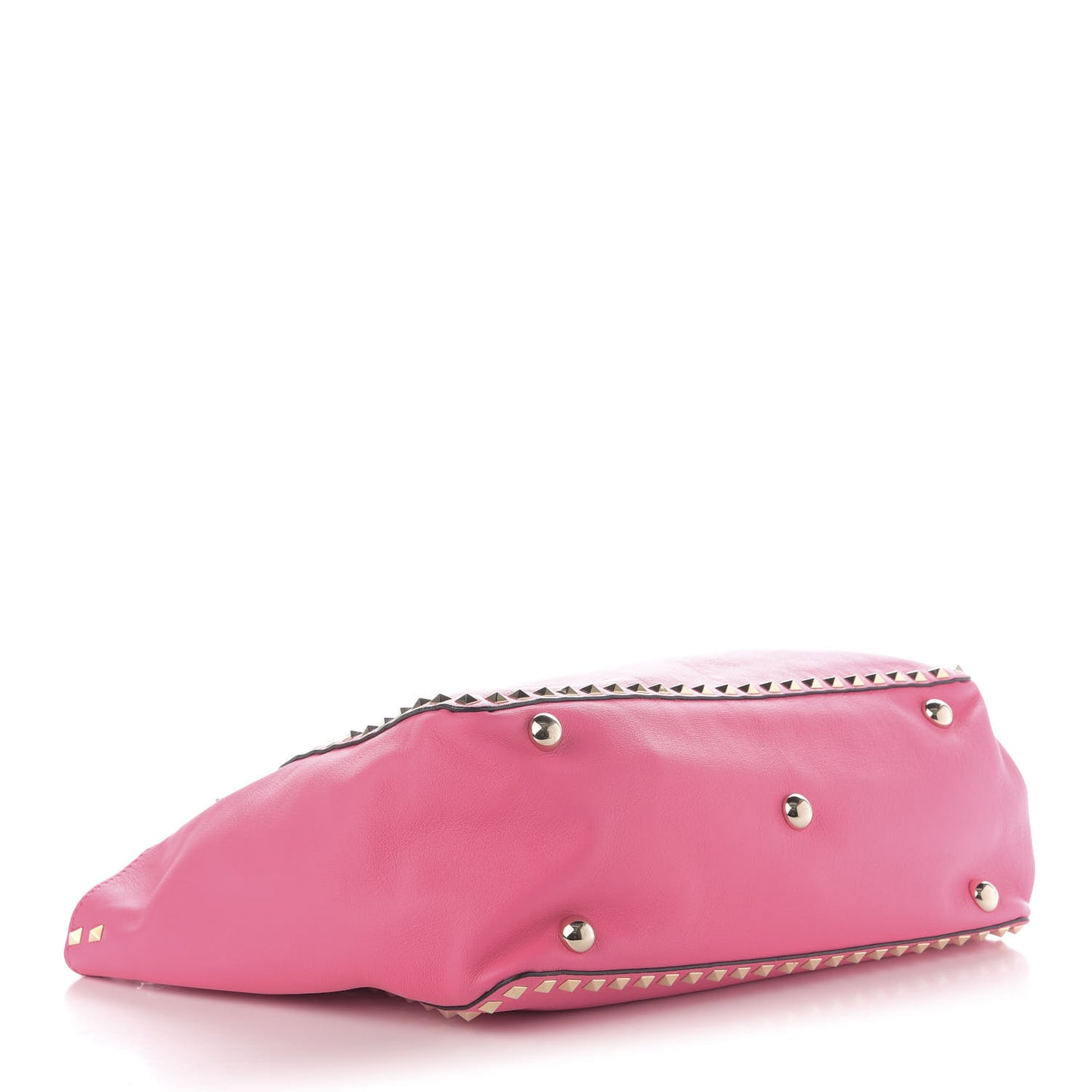 Vitello Medium Rockstud Tote Fuxia Fluo