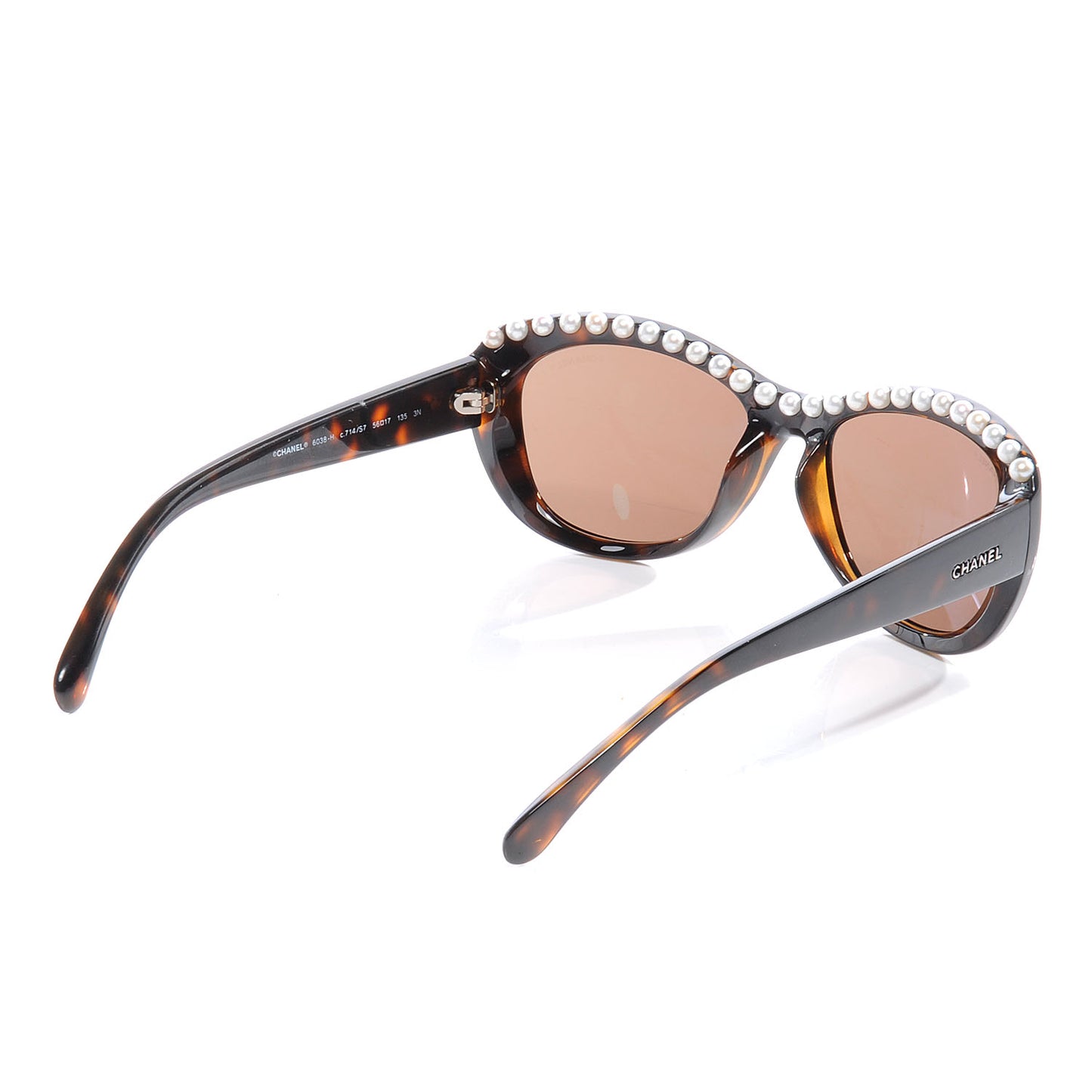 Freshwater Cultured Pearl Cat Eye Sunglasses 6038 H Tortoise