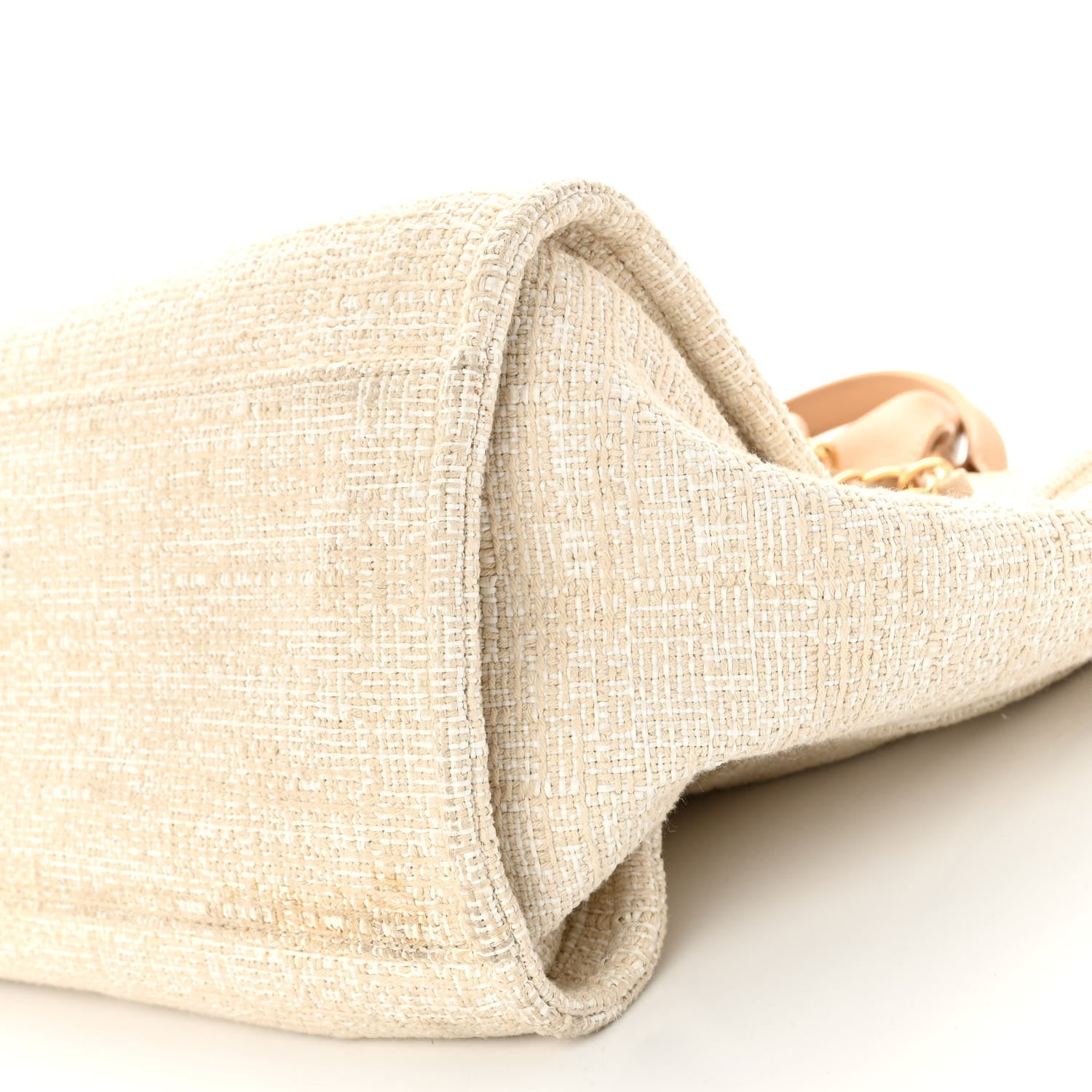 Chanel Mixed Fibers Calfskin Medium Deauville Tote Light Beige 10 of 14