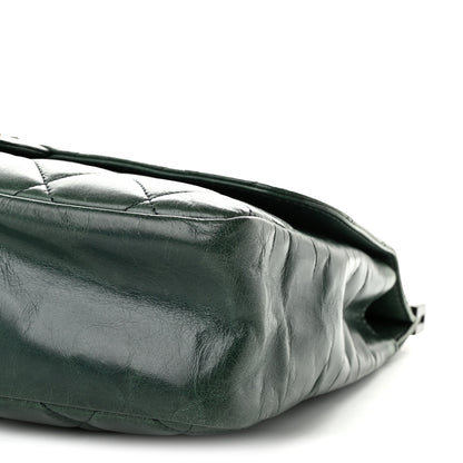 Chanel Glazed Calfskin Quilted Small CC Delivery Tote Dark Green 10 of 11