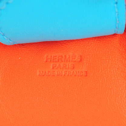 Hermes Milo Lambskin Grigri Rodeo Horse Bag Charm GM Rose Azalee Orange Poppy 4 of 5