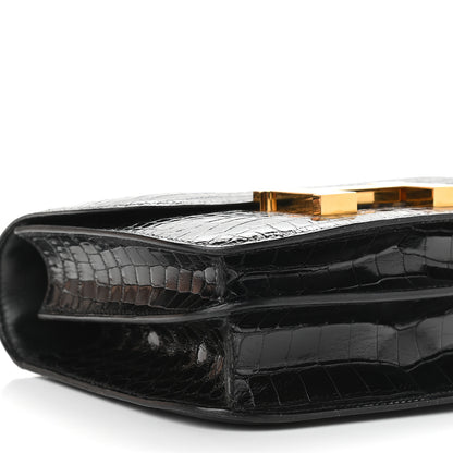 Hermes Shiny Alligator Constance 18 Black 8 of 12