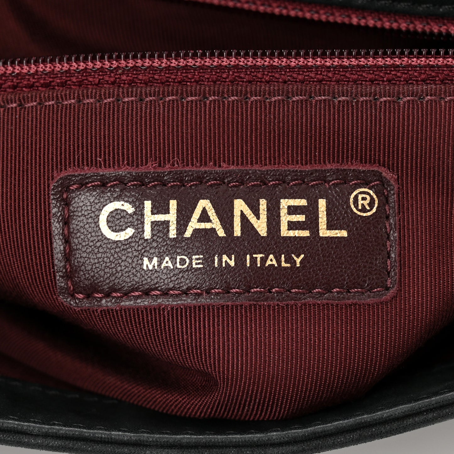 Iridescent Calfskin Small Happy Stitch Flap Black