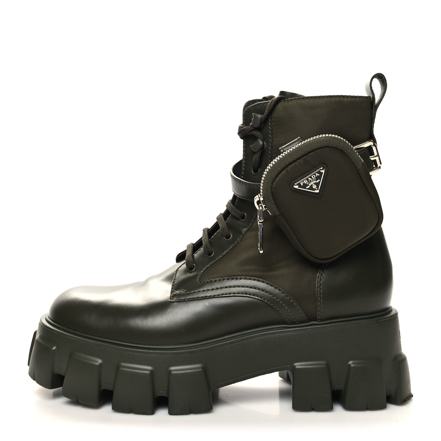 Spazzolato Rois Re-Nylon Metal Triangle Logo Monolith Pouch Pocket 55mm Boots 40.5 Militare