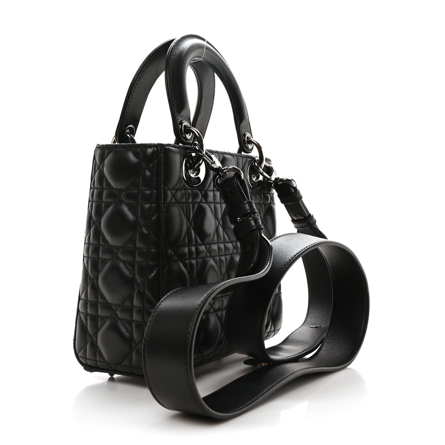 Lambskin Cannage Small My ABCDior Lady Dior Black