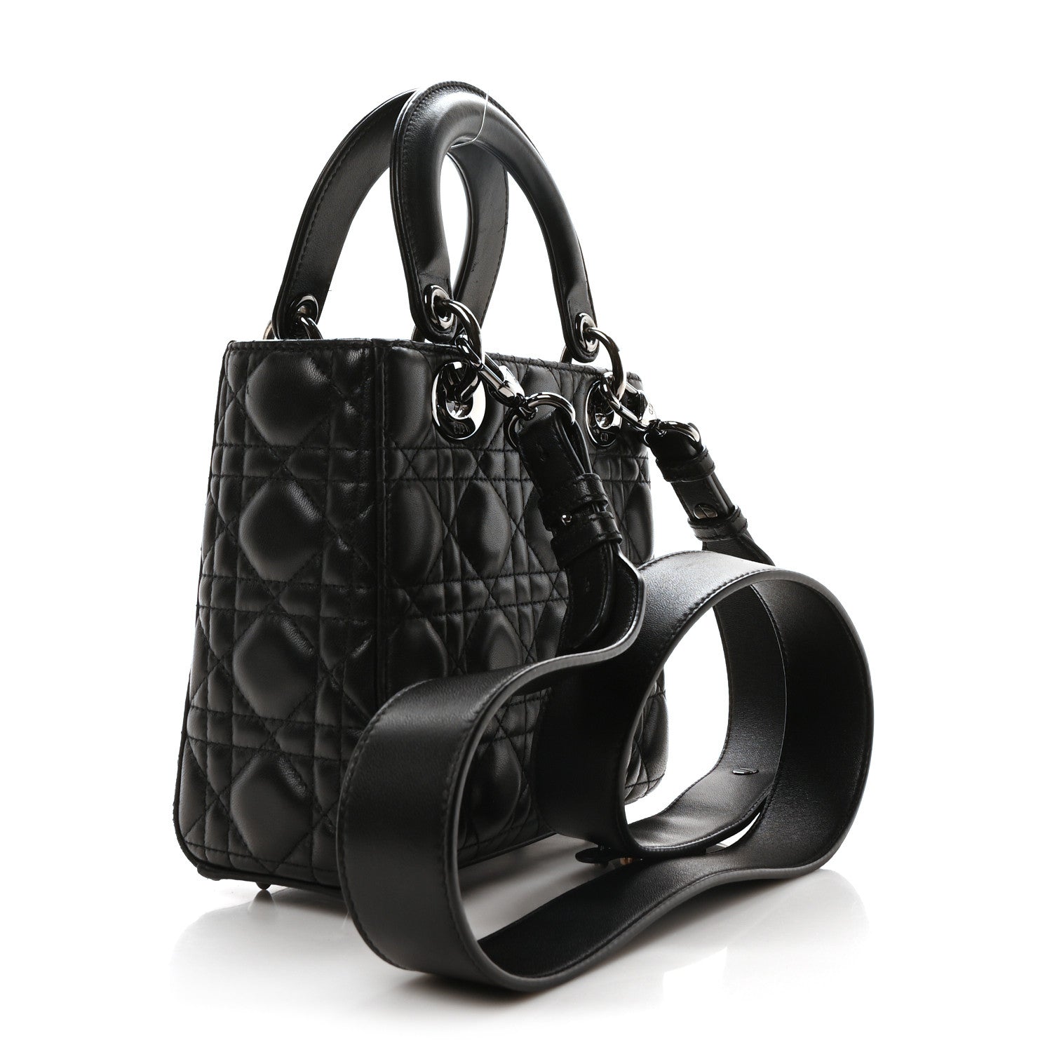 Christian Dior Lambskin Cannage Small My ABCDior Lady Dior Black 3 of 11