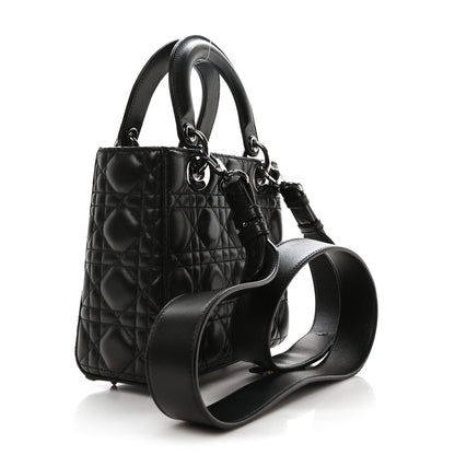 Christian Dior Lambskin Cannage Small My ABCDior Lady Dior Black 3 of 11