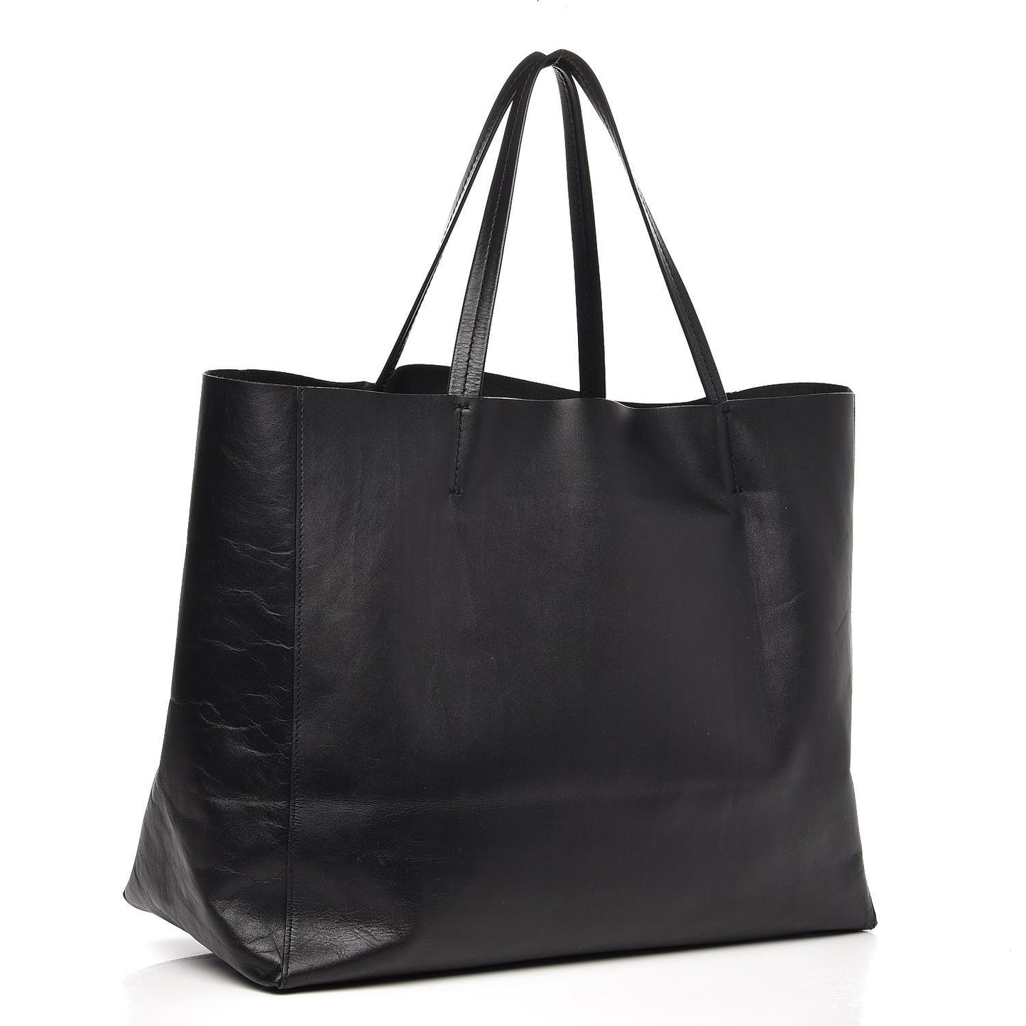 Lambskin Horizontal Cabas Black