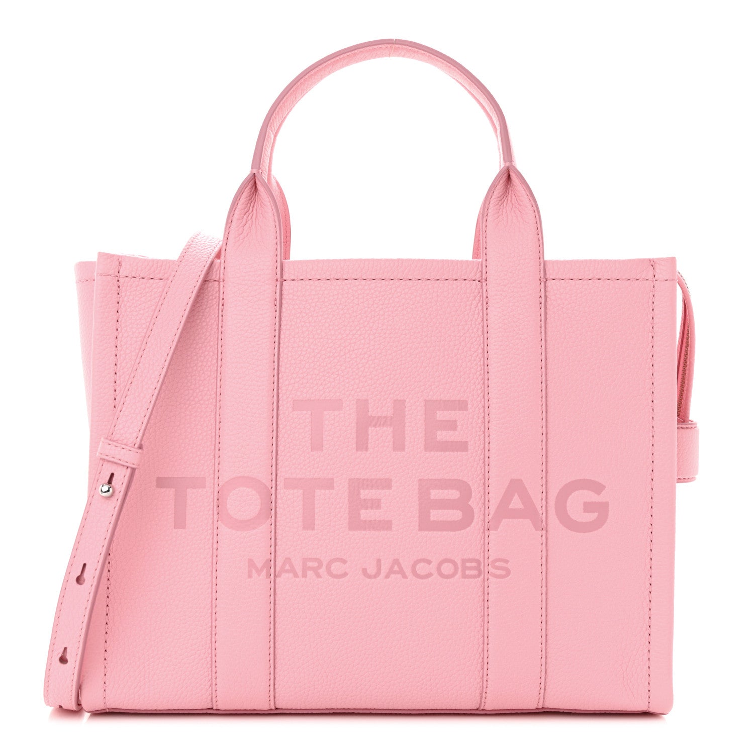 Marc Jacobs Grained Calfskin Medium The Tote Bag Ribbon Pink 1 of 12