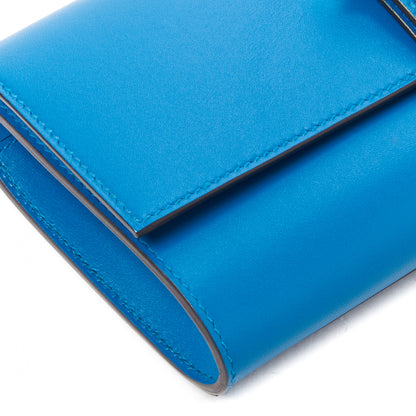Hermes Tadelakt Medor 23 Clutch Bleu Izmir 5 of 10