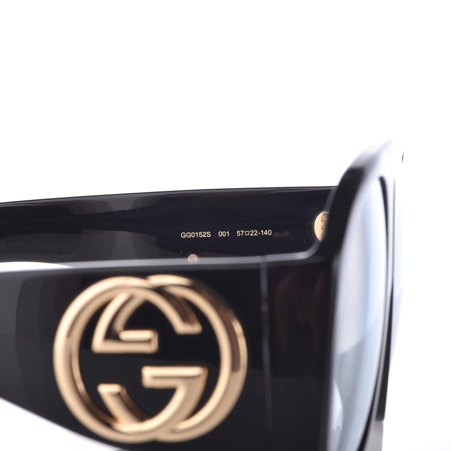 Gucci Oversized Aviator Sunglasses GG0152S Black 5 of 8