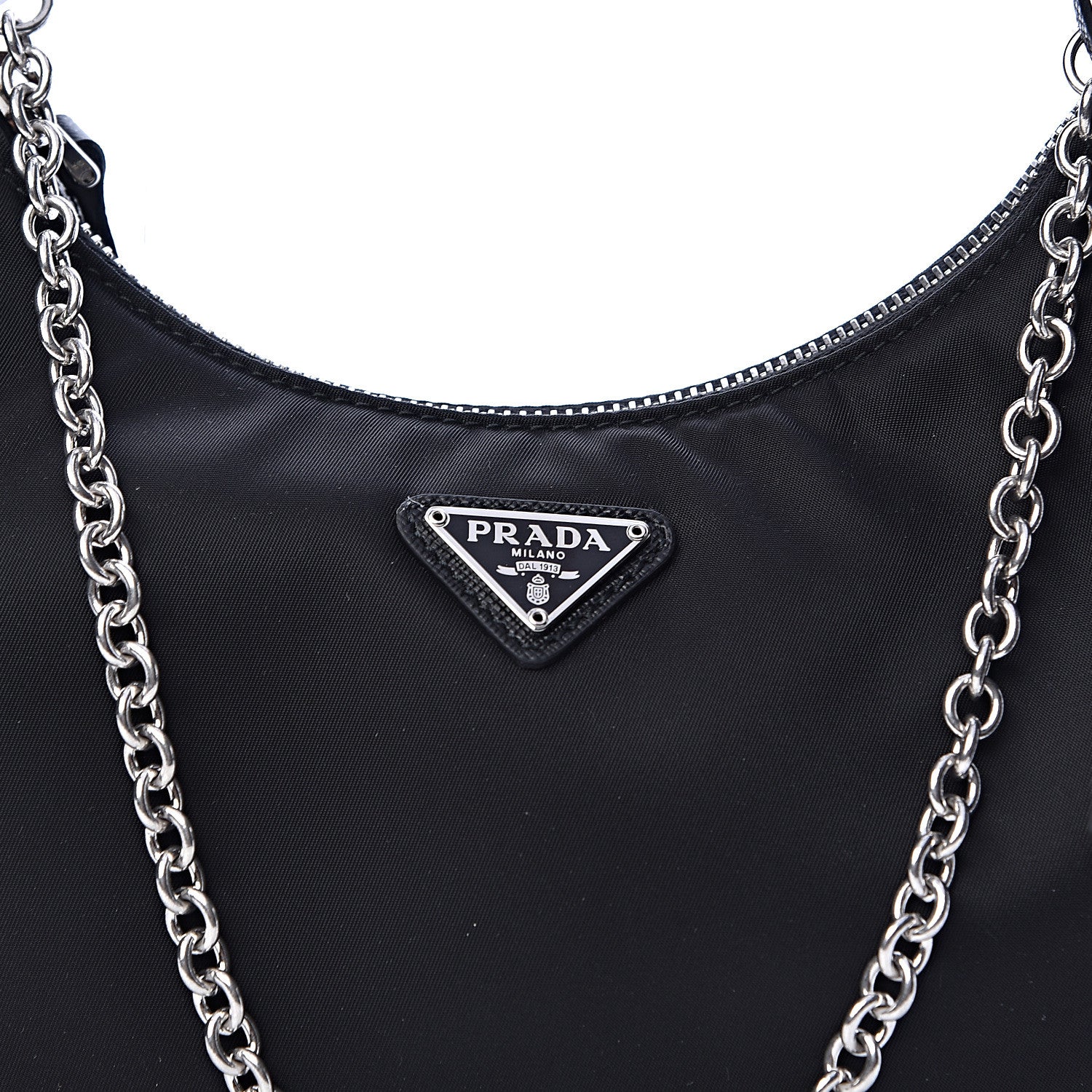 Prada Nylon Re-Edition 2005 Shoulder Bag Black 10 of 12