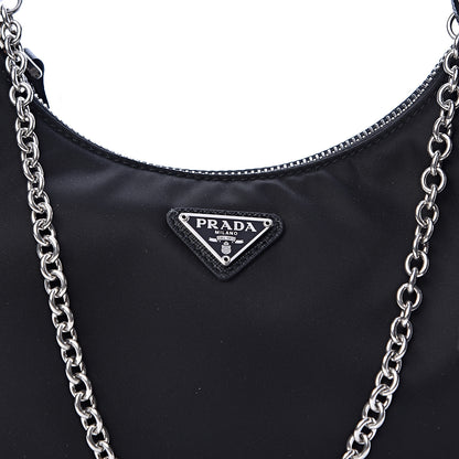 Prada Nylon Re-Edition 2005 Shoulder Bag Black 10 of 12