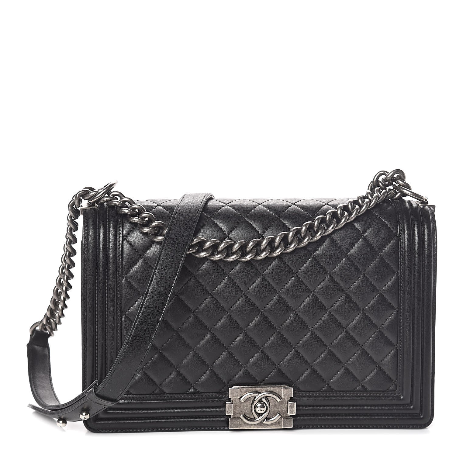 Chanel Lambskin Quilted New Medium Boy Flap Black 1 of 9