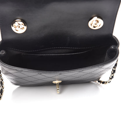 Chanel Calfskin Stitched Small Covered CC Flap Bag Black 7 of 12
