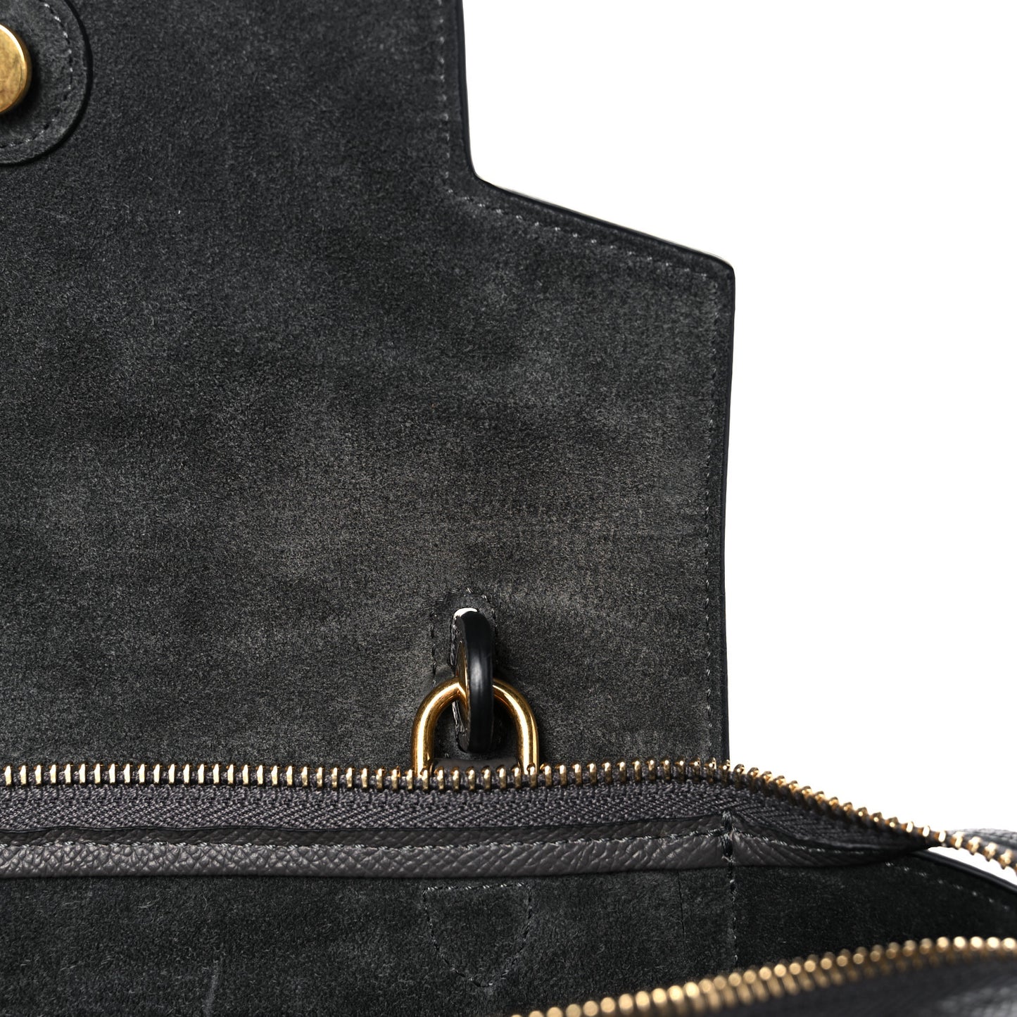 Baby Grained Calfskin Micro Belt Bag Grey