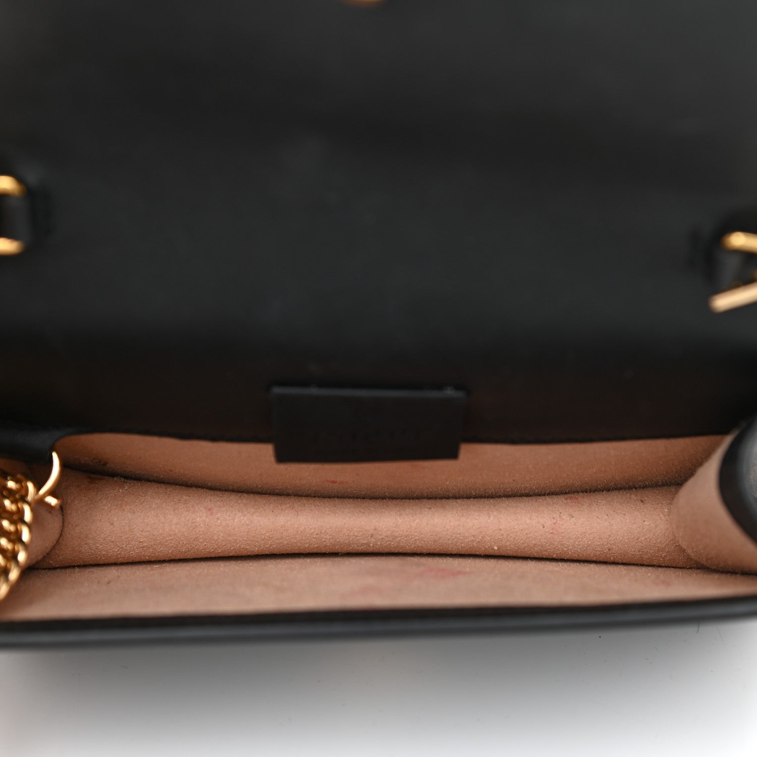 Gucci Calfskin Super Mini Sylvie Chain Shoulder Bag Black 5 of 9