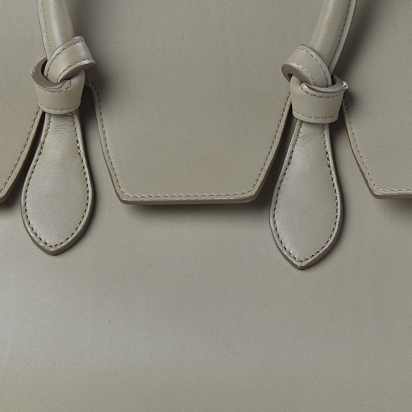 Smooth Calfskin Mini Tie Knot Tote Light Taupe