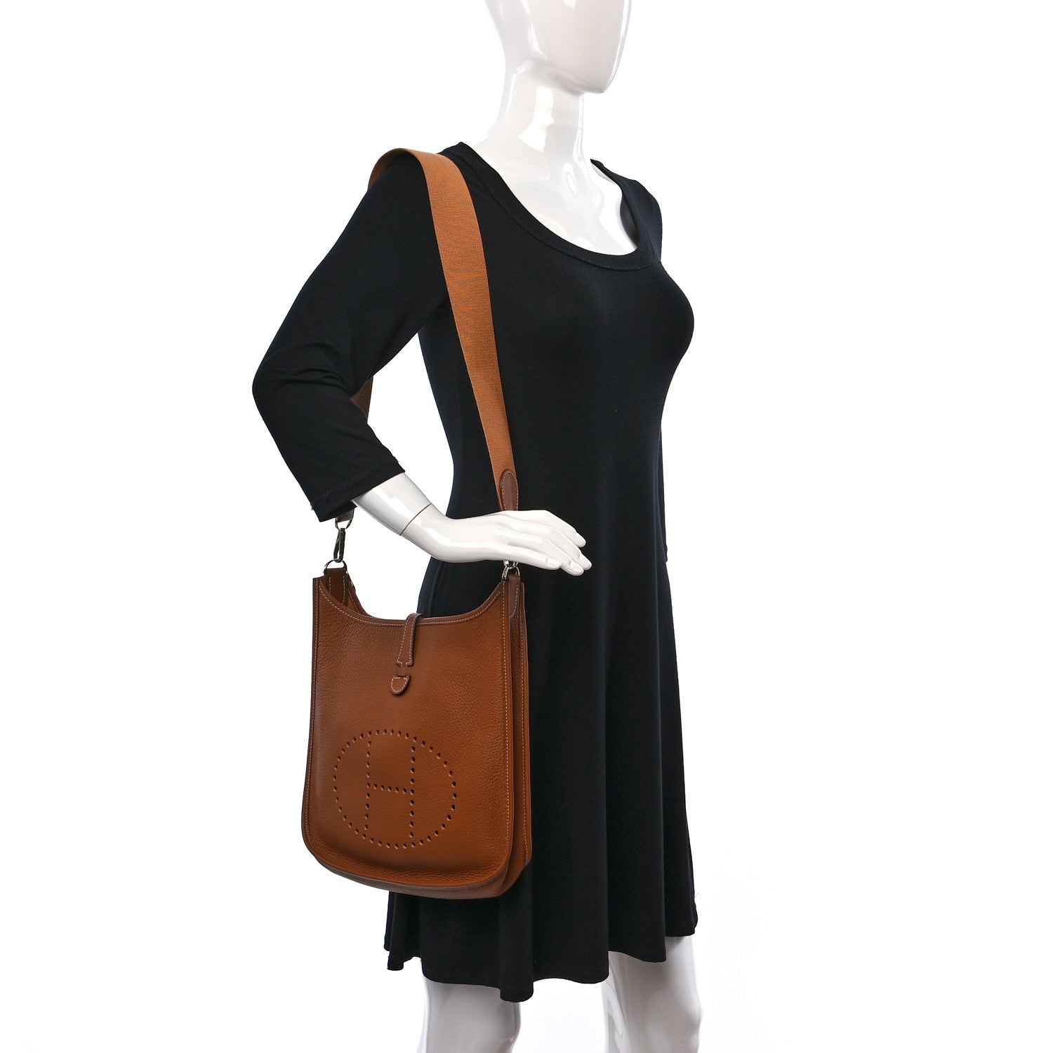 Hermes Taurillon Clemence Evelyne PM Gold 2 of 10