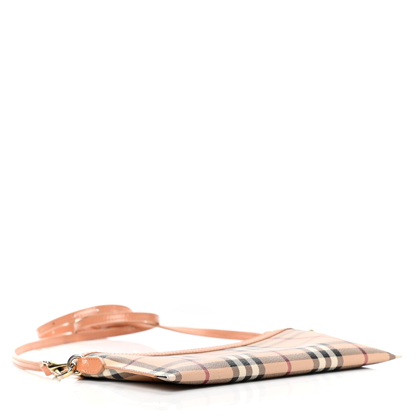 Haymarket Check Small Peyton Crossbody Clutch Bag Dusty Pink