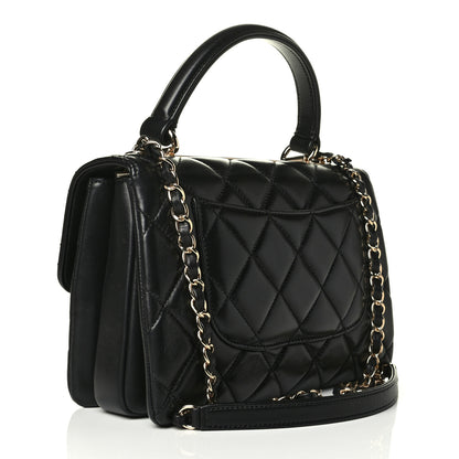 Chanel Lambskin Quilted Small Trendy CC Dual Handle Flap Bag Black 2 of 7