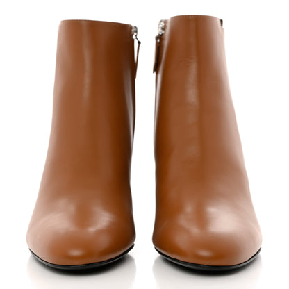 Hermes Calfskin Demarche Ankle Boots 37.5 Beige Dore 2 of 9