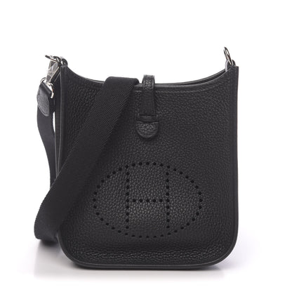 Hermes Taurillon Clemence Evelyne TPM Black 1 of 11
