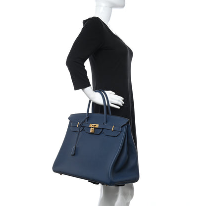 Hermes Togo Birkin 40 Bleu De Prusse 2 of 10