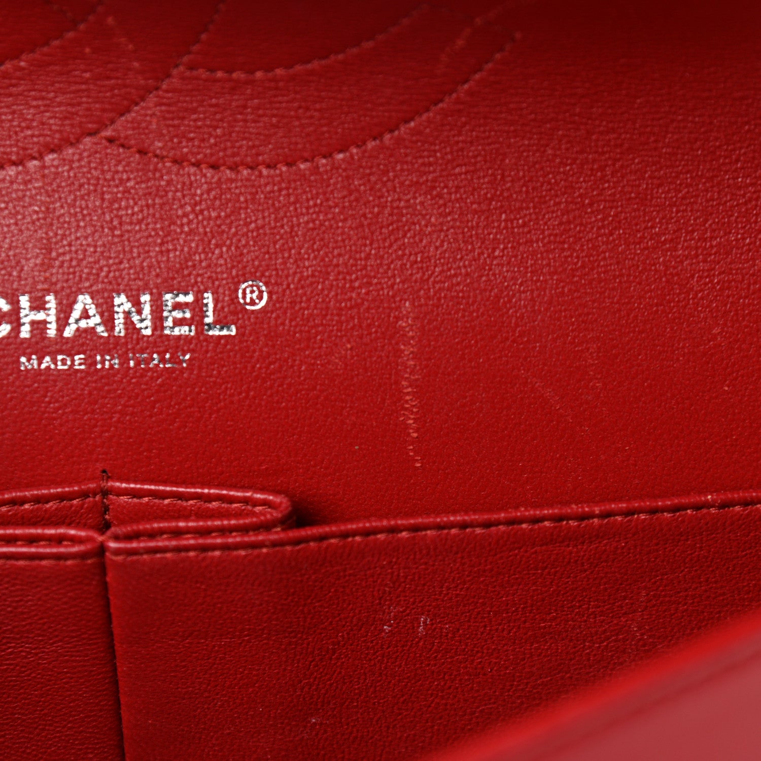 Chanel Lambskin Quilted Jumbo Double Flap Red 11 of 13