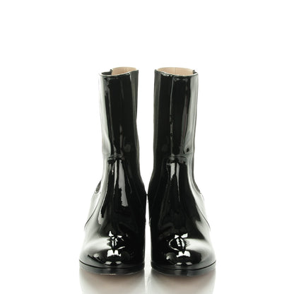 Chanel Patent Calfskin Heeled Boots 41.5 Black 2 of 8