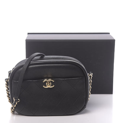 Chanel Goatskin Quilted Small Casual Trip Camera Case Black 12 of 12