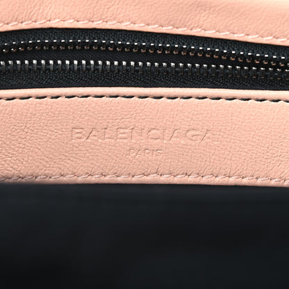Balenciaga Chevre Silver Metallic Edge Hardware Envelope Clutch Rose Corail 6 of 9