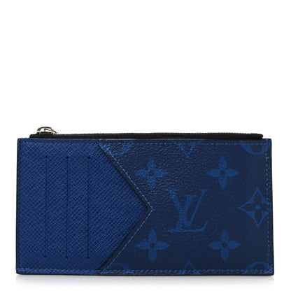 Louis Vuitton Taigarama Coin Card Holder Cobalt Blue 1 of 7